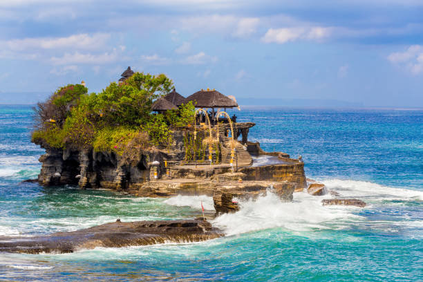 Famous Temple Tanah Lot situated on Sea in Bali Island Indonesia